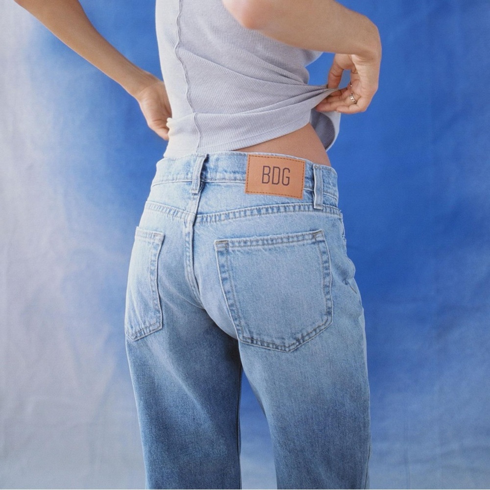 BDG Urban Outfitters Low Rise Cowgirl Jean in Light Blue